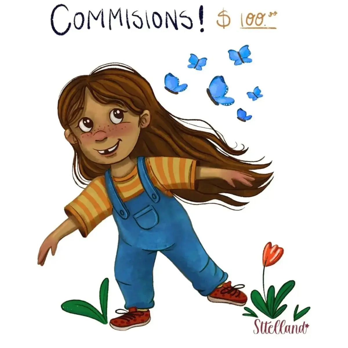 best, commission, commissions, custom, free, from, gift, illustration, illustrator, more, Original, profile, project, shipping, social, sttelland, want, Facial expression, Smile, Happy, People in nature, Plant, Gesture, Fictional character, Font, Illustration, Cartoon