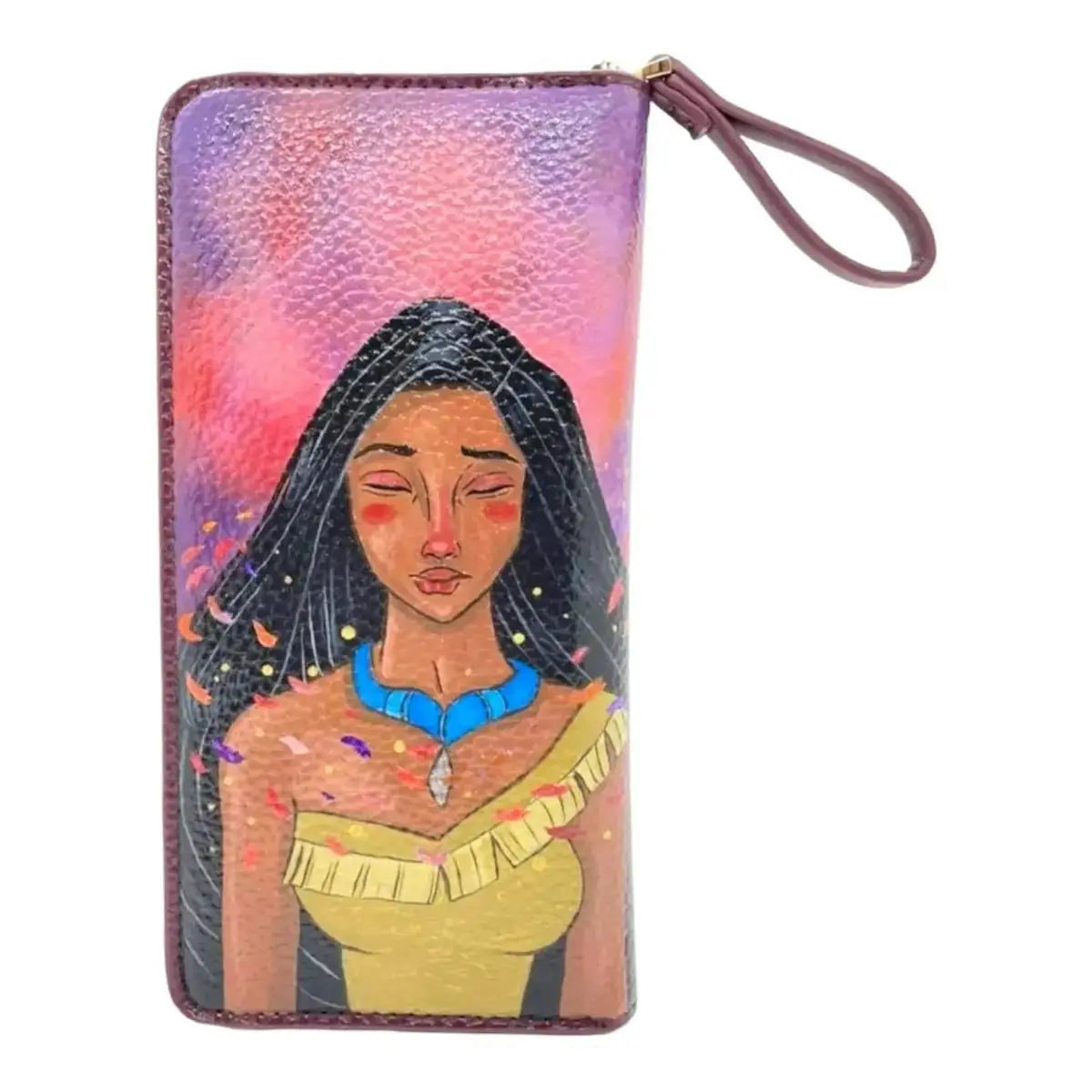 Hand Painted Artwork - Love & Lore - Pocahontas Wallet Sttelland Boutique