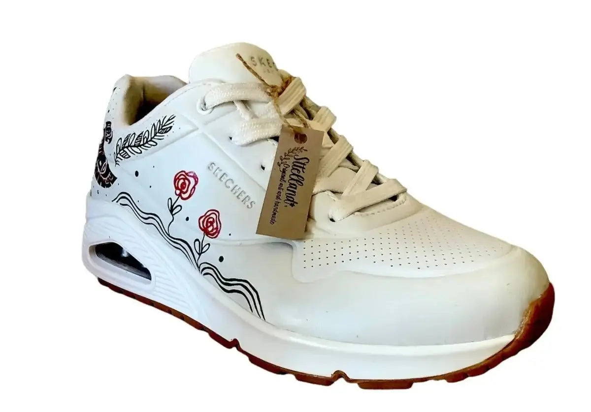 Hand Painted Artwork - Skechers shoes Stand On Air Sneaker Native Canadian Eagle Sttelland Boutique