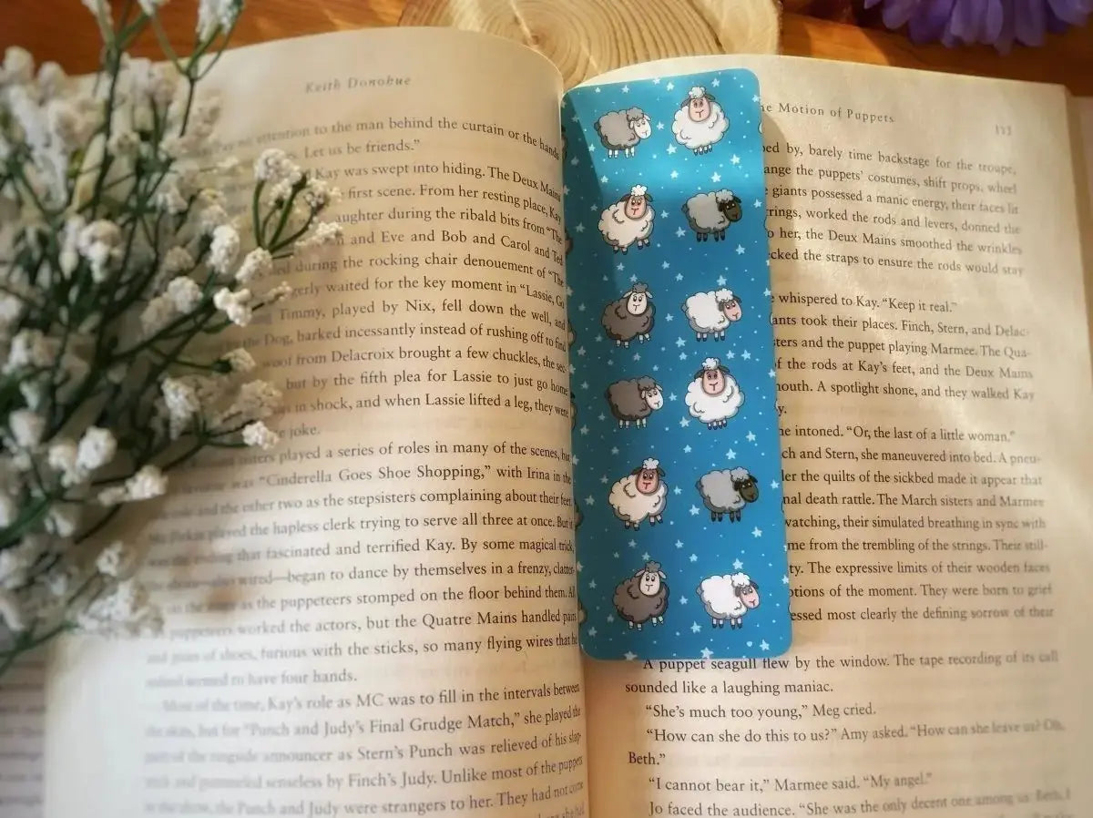 Bookmarks Sheep 2 Pack • Double-sided • Sheep, Wool, Animal, Dream • Gift for book lover • Book accessories Sttelland Boutique