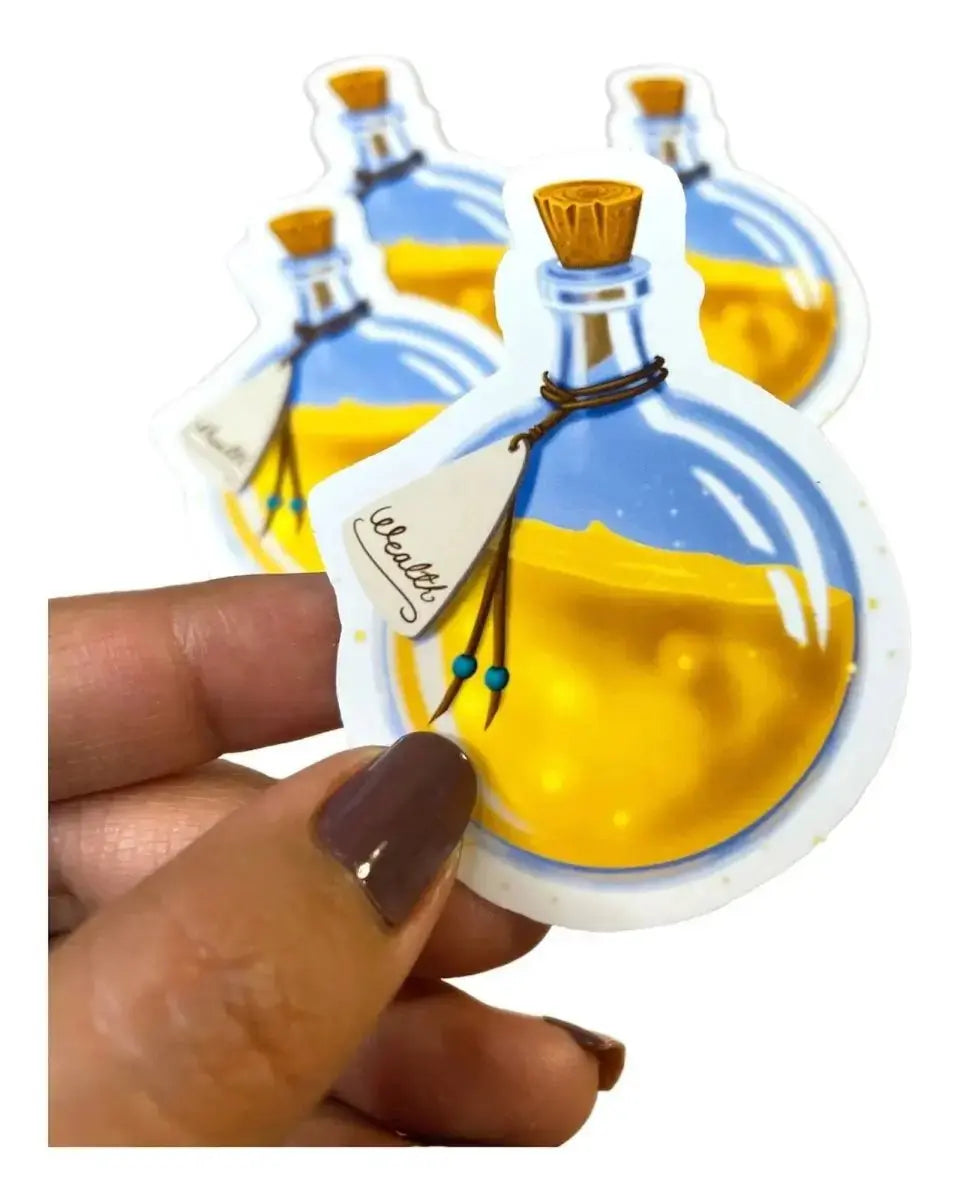 Wealth Gold Potion Stickers / glossy vinyl stickers - Digital Art, Illustration Sttelland Boutique